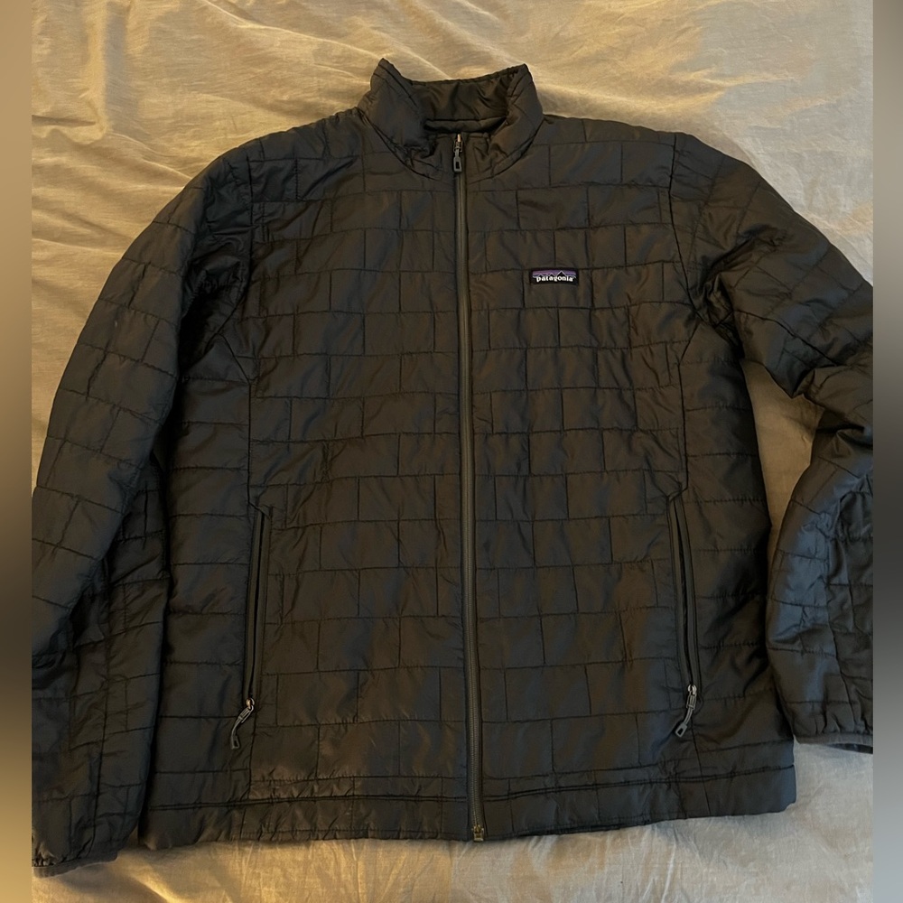 Patagonia Men’s Puff Jacket, Grey, Men’s Large